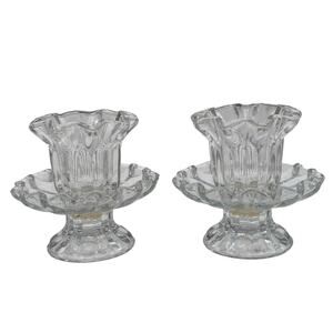 Partylite Glass Set of Multipurpose Candle Holders Taper Tea Light Votive Pillar
